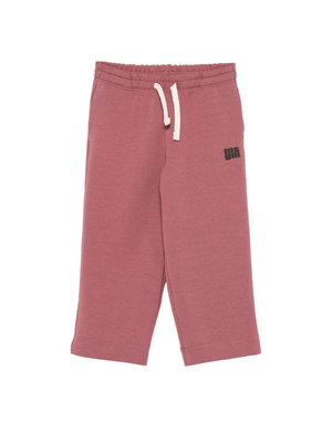 MSGM KIds red trousers for boys with logo print