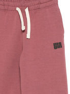 Pantaloni per bambino MSGM KIds rosso con stampa del logo - Rubino Kids