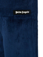 Pantaloni per bambino Palm Angels Kids blu con dettaglio logo - Rubino Kids