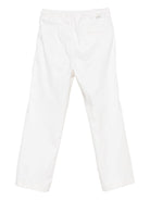 Pantaloni per bambino Paolo Pecora Kids bianco con coulisse - Rubino Kids
