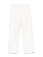 Pantaloni per bambino Paolo Pecora Kids bianco con coulisse - Rubino Kids