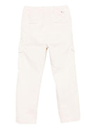 Pantaloni per bambino Paolo Pecora Kids bianco con tasca cargo - Rubino Kids