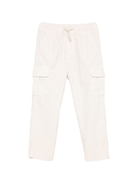 Pantaloni per bambino Paolo Pecora Kids bianco con tasca cargo - Rubino Kids