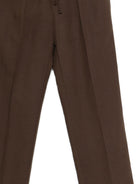 Pantaloni per bambino Paolo Pecora Kids marrone con coulisse - Rubino Kids