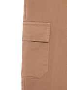 Pantaloni per bambino Paolo Pecora Kids marrone con tasca cargo - Rubino Kids