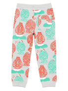 Pantaloni per bambino Stella McCartney Kids grigi con stampa mostro - Rubino Kids