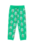 Pantaloni per bambino Stella McCartney Kids verde con stampa di alberi - Rubino Kids