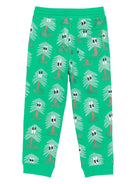Pantaloni per bambino Stella McCartney Kids verde con stampa di alberi - Rubino Kids