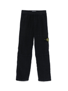 Pantaloni per bambino Stone Island Junior blu con applicazione Compass - Rubino Kids