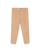 Pantaloni per bambino Trussardi Junior marroni in velluto a coste con bordi elastici - Rubino Kids