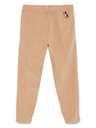 Pantaloni per bambino Trussardi Junior marroni in velluto a coste con bordi elastici - Rubino Kids