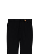 Pantaloni per bambino Versace Kids nero con placca Medusa - Rubino Kids