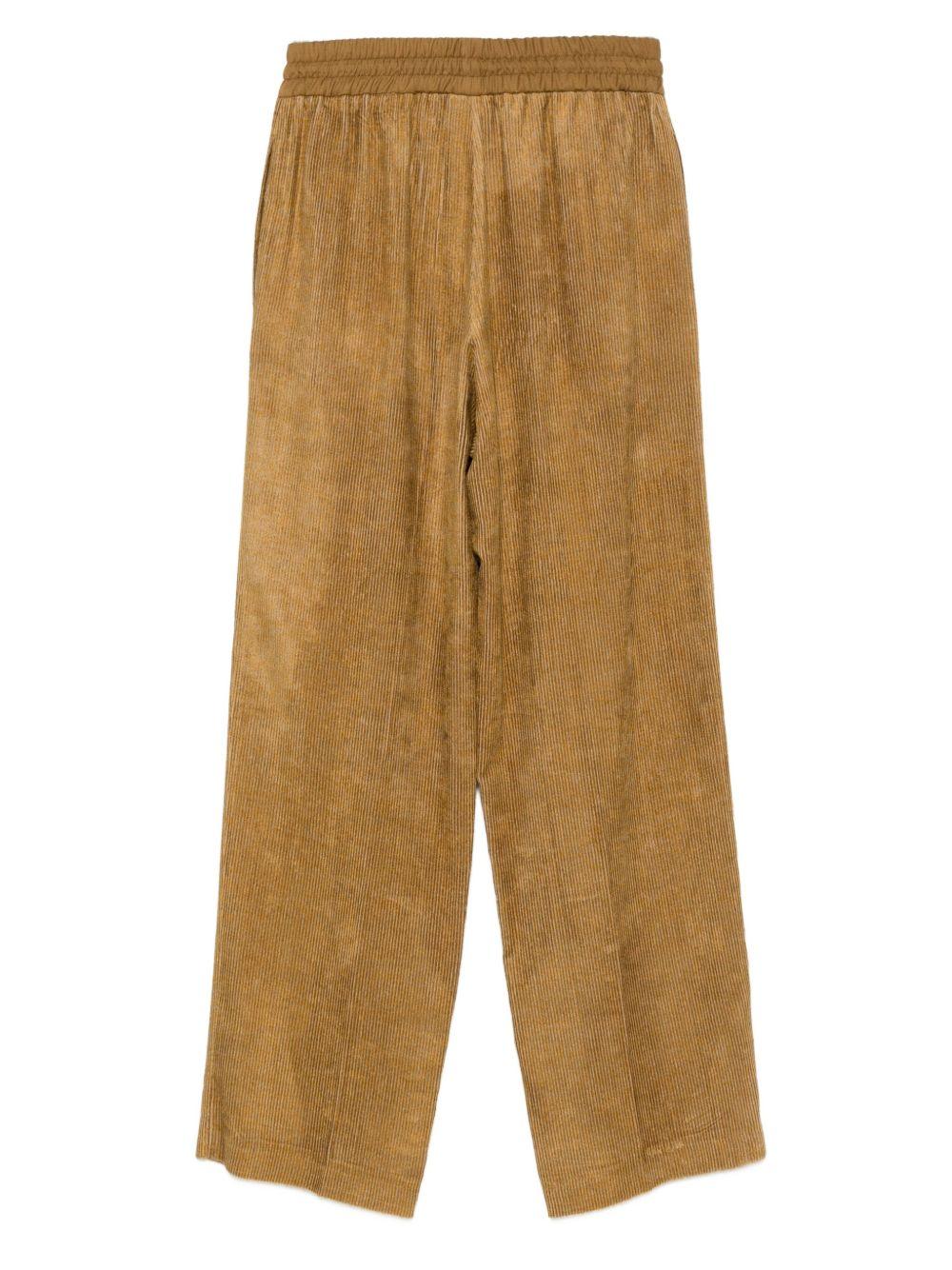 Pantaloni per donna Alysi beige con chiusura a coulisse - Rubino Kids