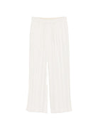 Pantaloni per donna Alysi beige con design plissettato - Rubino Kids