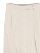 Pantaloni per donna Alysi beige con orlo risvoltato - Rubino Kids