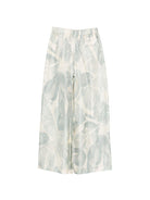 Pantaloni per donna Alysi beige con stampa foliage - Rubino Kids