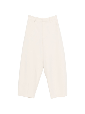 Alysi white women's trousers with back welt pockets