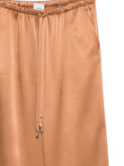 Pantaloni per donna Alysi marroni con coulisse - Rubino Kids