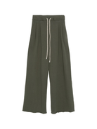 Pantaloni per donna Alysi verdi con dettagli plissettati - Rubino Kids