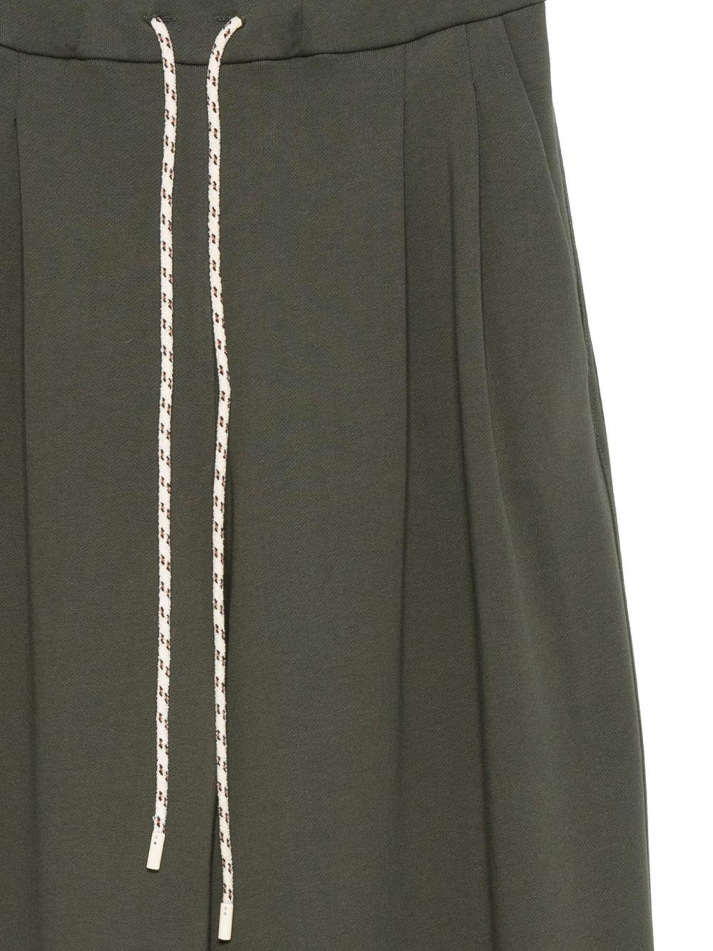 Pantaloni per donna Alysi verdi con dettagli plissettati - Rubino Kids