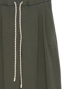 Pantaloni per donna Alysi verdi con dettagli plissettati - Rubino Kids