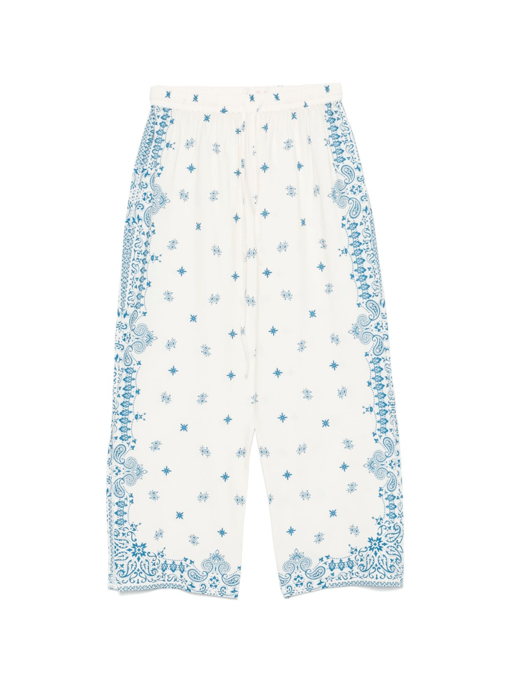 Pantaloni per donna MC2 Saint Barth Ikaria bianco con stampa grafica all - over - Rubino Kids