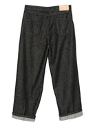 Pantaloni per donna Merci neri con dettagli plissettati - Rubino Kids