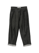 Pantaloni per donna Merci neri con dettagli plissettati - Rubino Kids