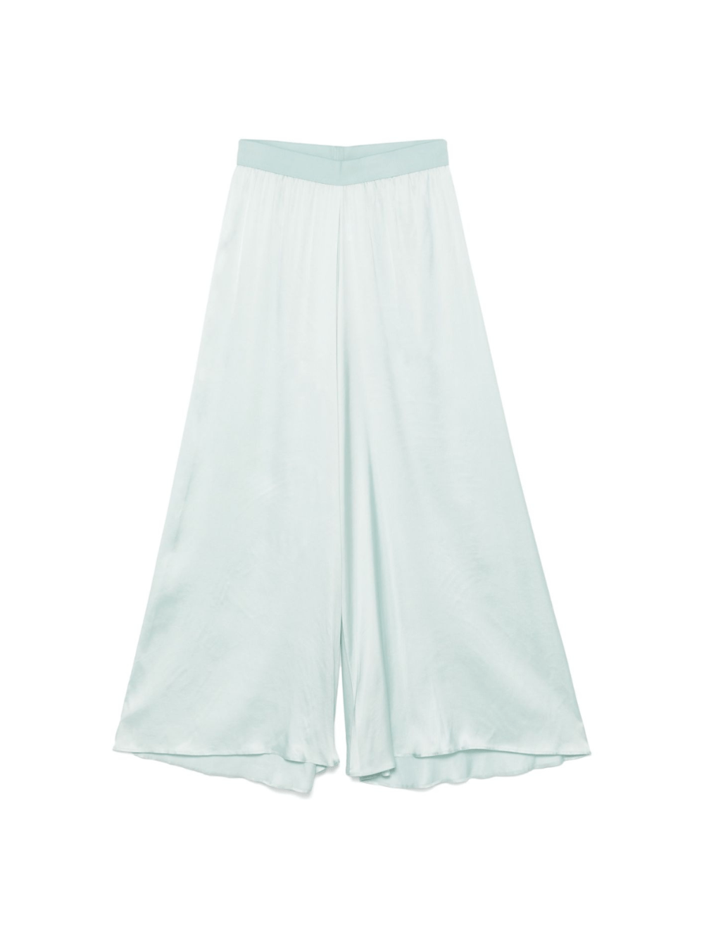 Pantaloni per donna Merci verde acquamarina a gamba ampia con dettagli plissettati - Rubino Kids