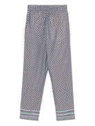 Pantaloni per donna Scotch & Soda blu con motivo a quadri - Rubino Kids