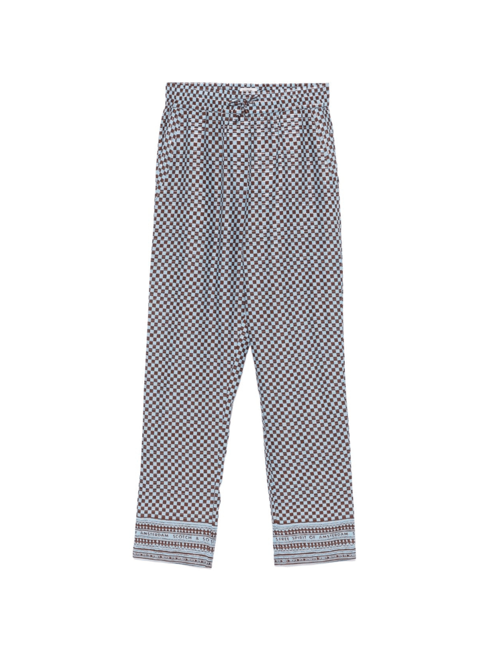 Pantaloni per donna Scotch & Soda blu con motivo a quadri - Rubino Kids