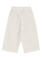 Pantaloni per neonata Album di Famiglia Kids beige con tasche posteriori applicate - Rubino Kids