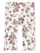 Pantaloni per neonata Dolce & Gabbana Kids bianco a fiori - Rubino Kids