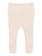 Pantaloni per neonata Donsje beige con applicazione orecchie coniglio - Rubino Kids