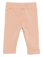 Pantaloni per neonata Donsje beige con toppa coniglio - Rubino Kids