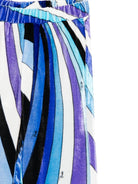 Pantaloni per neonata Emilio Pucci Junior blu in velluto - Rubino Kids