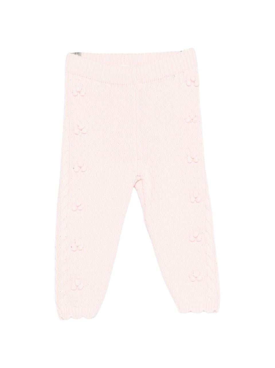 Pantaloni per neonata Louise Misha rosa con dettagli floreali - Rubino Kids