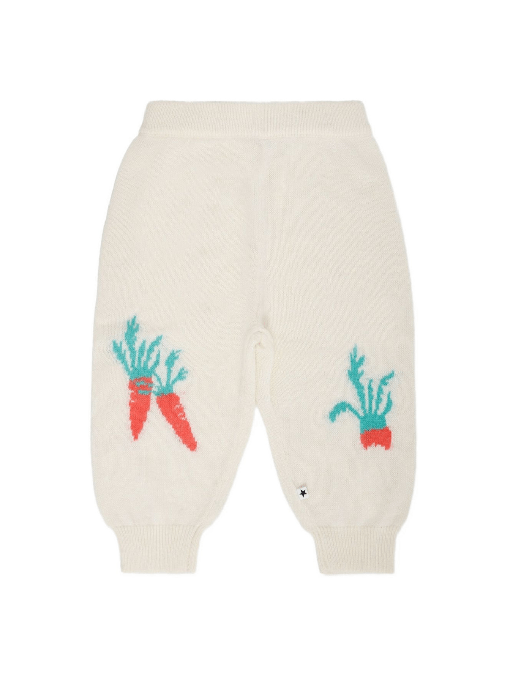 Pantaloni per neonata Molo beige chiaro con intarsio - Rubino Kids
