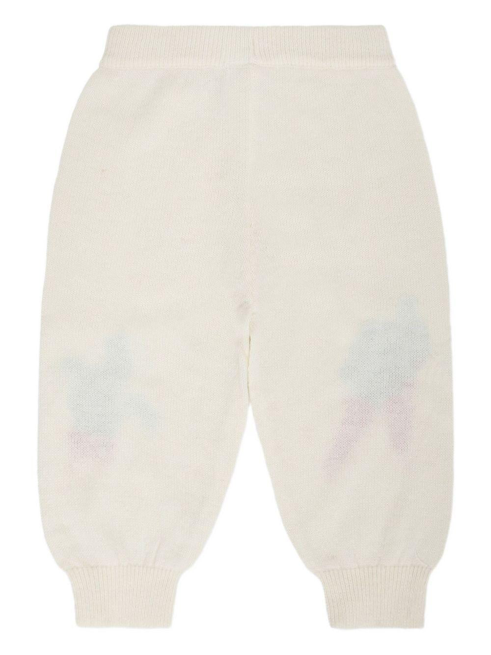 Pantaloni per neonata Molo beige chiaro con intarsio - Rubino Kids