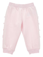 Pantaloni per neonata Monnalisa rosa con fiocco - Rubino Kids