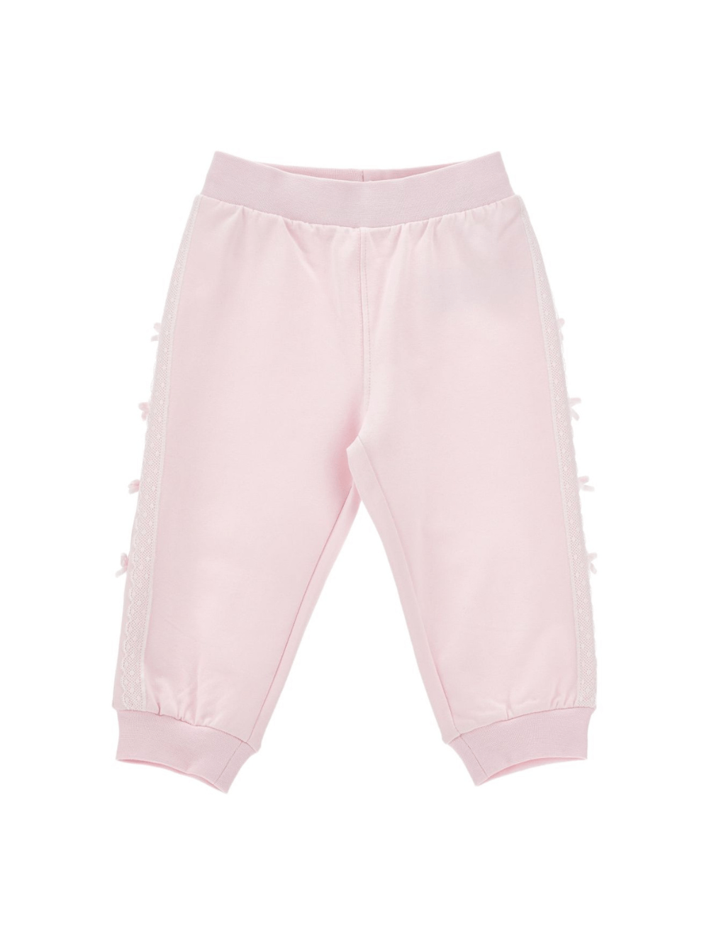Pantaloni per neonata Monnalisa rosa con fiocco - Rubino Kids