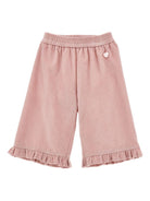 Pantaloni per neonata Monnalisa rosa con vita elasticizzata - Rubino Kids