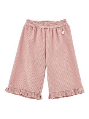 Monnalisa pink trousers for newborns with elastic waist