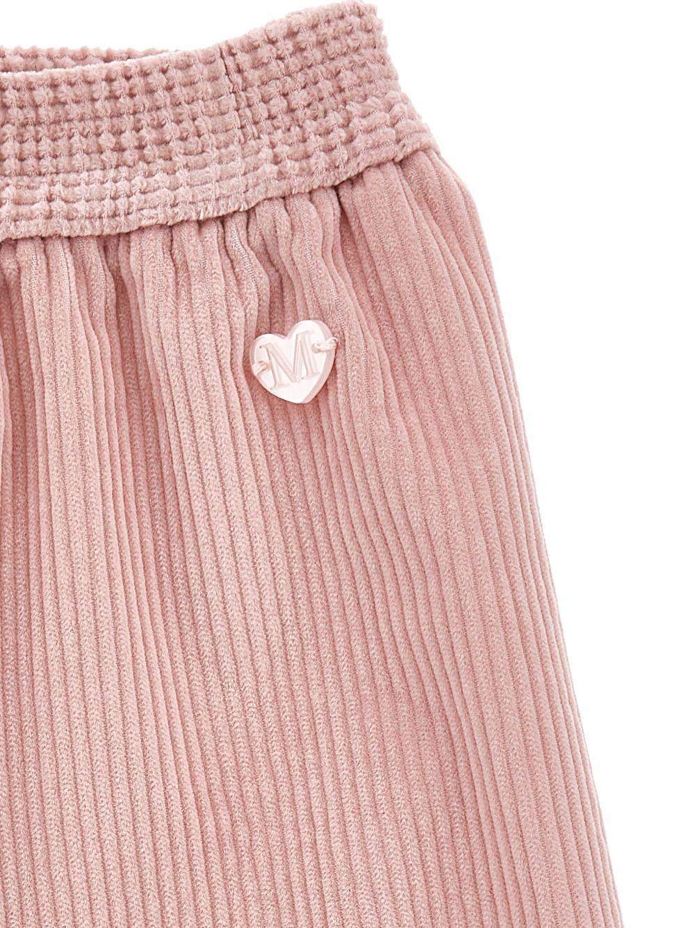 Pantaloni per neonata Monnalisa rosa con vita elasticizzata - Rubino Kids