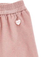 Pantaloni per neonata Monnalisa rosa con vita elasticizzata - Rubino Kids