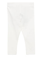 Pantaloni per neonata Moschino Kids bianchi con vita elasticizzata - Rubino Kids