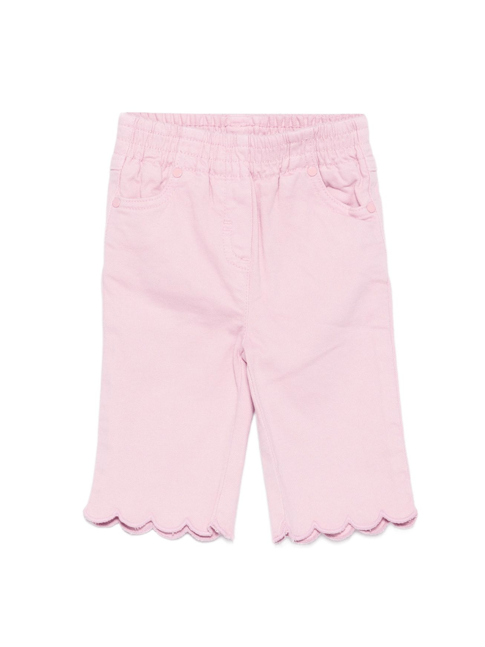 Pantaloni per neonata Stella McCartney Kids rosa con orlo smerlato - Rubino Kids