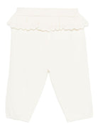 Pantaloni per neonata Tartine Et Chocolat bianchi con dettaglio con ruches - Rubino Kids