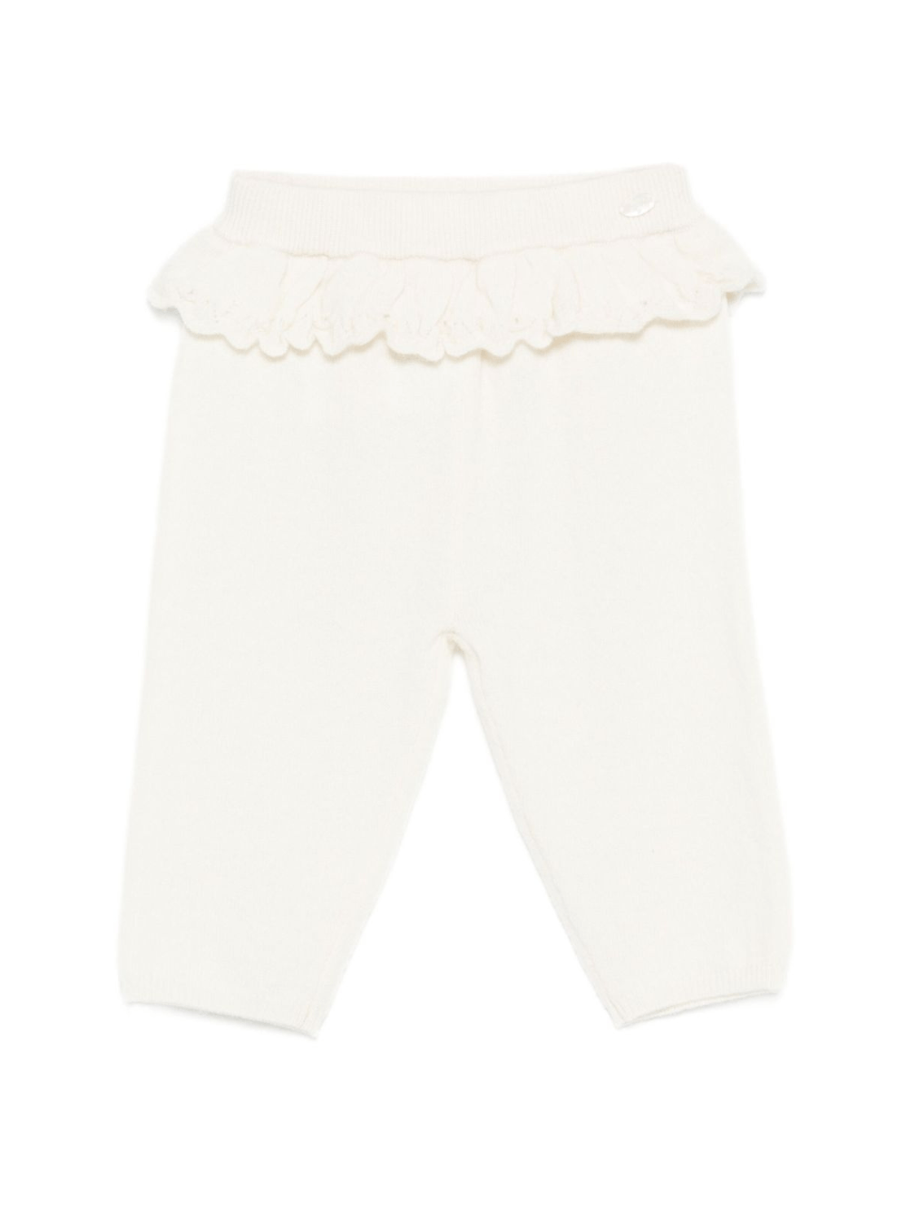 Pantaloni per neonata Tartine Et Chocolat bianchi con dettaglio con ruches - Rubino Kids