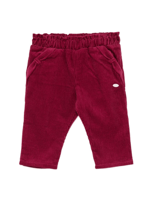 Tartine Et Chocolat red baby girl trousers with logo applique